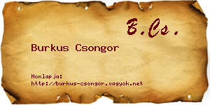 Burkus Csongor névjegykártya