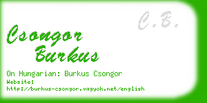 csongor burkus business card